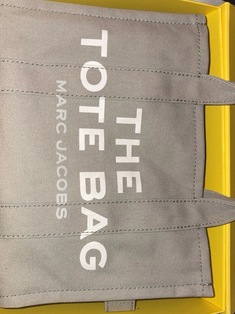 Marc Jacobs Gray Canvas Tote with White Logo